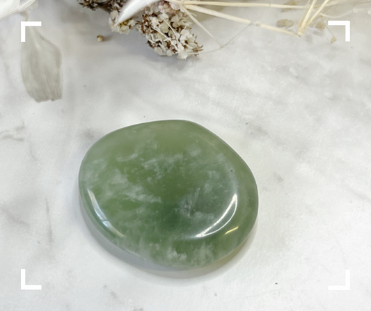Jade Crystal Palm Stone