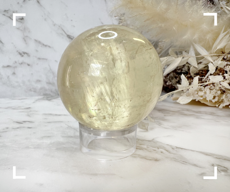 Honey Calcite Crystal Sphere