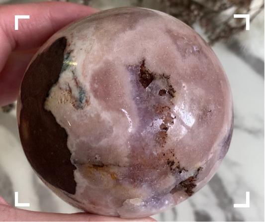 Druzy Pink Amethyst Crystal Sphere