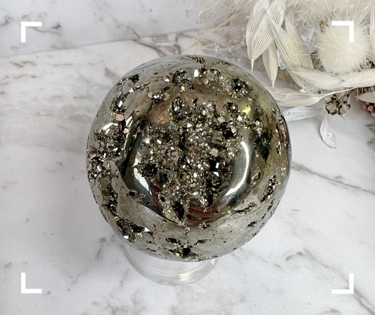 Pyrite Crystal Sphere