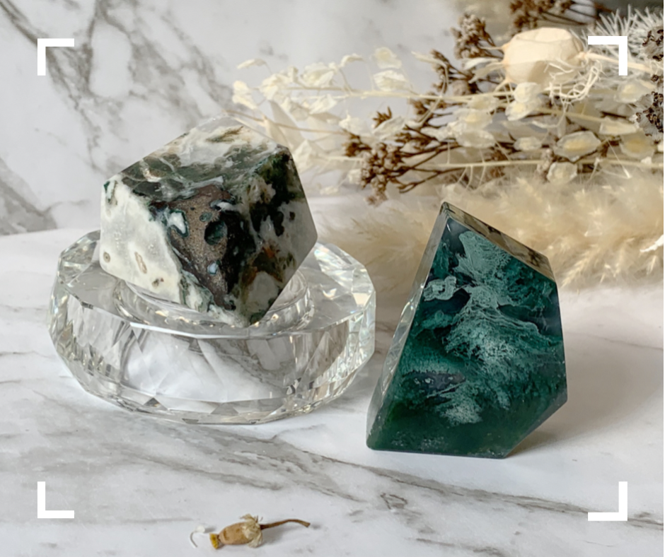 Moss Agate Crystal Freeform