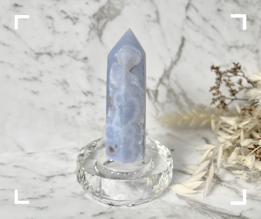 Blue Lace Agate Crystal Tower