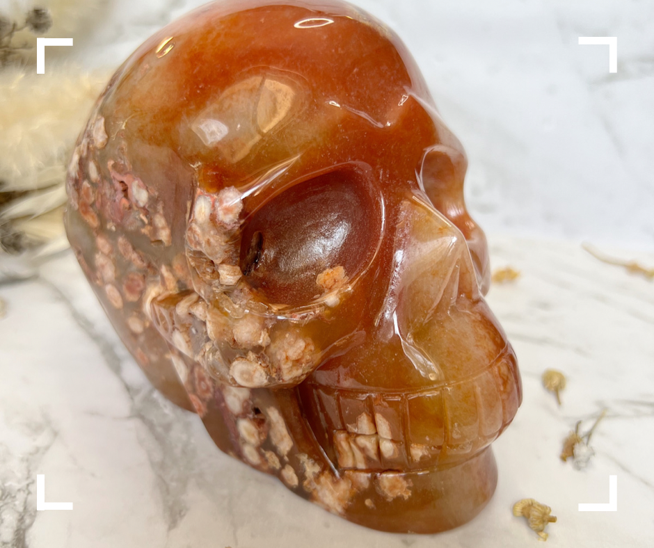 Carnelian Crystal Skull